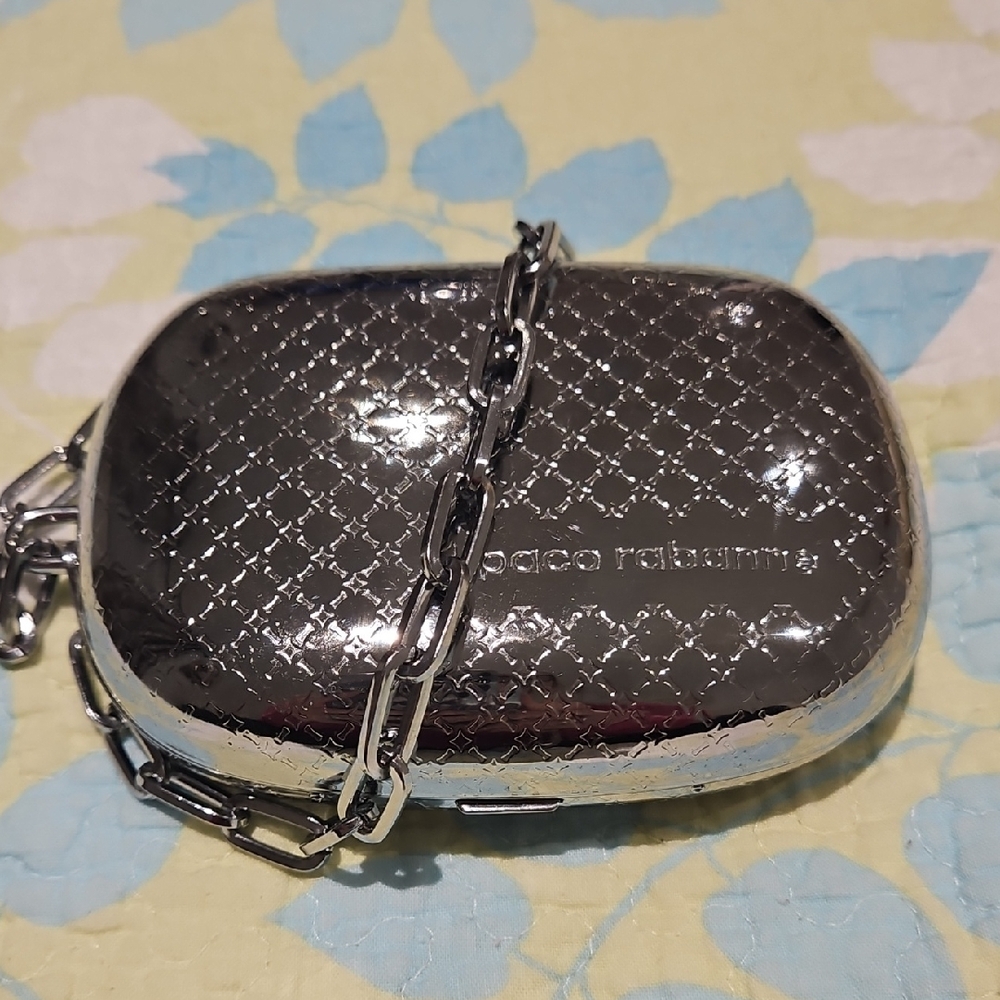 Paco Rabanne Metallic Silver Wristlet